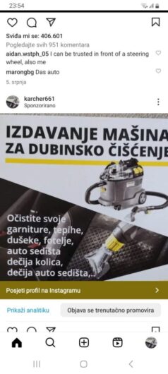 Iznajmljujem usisivac za dubinsko